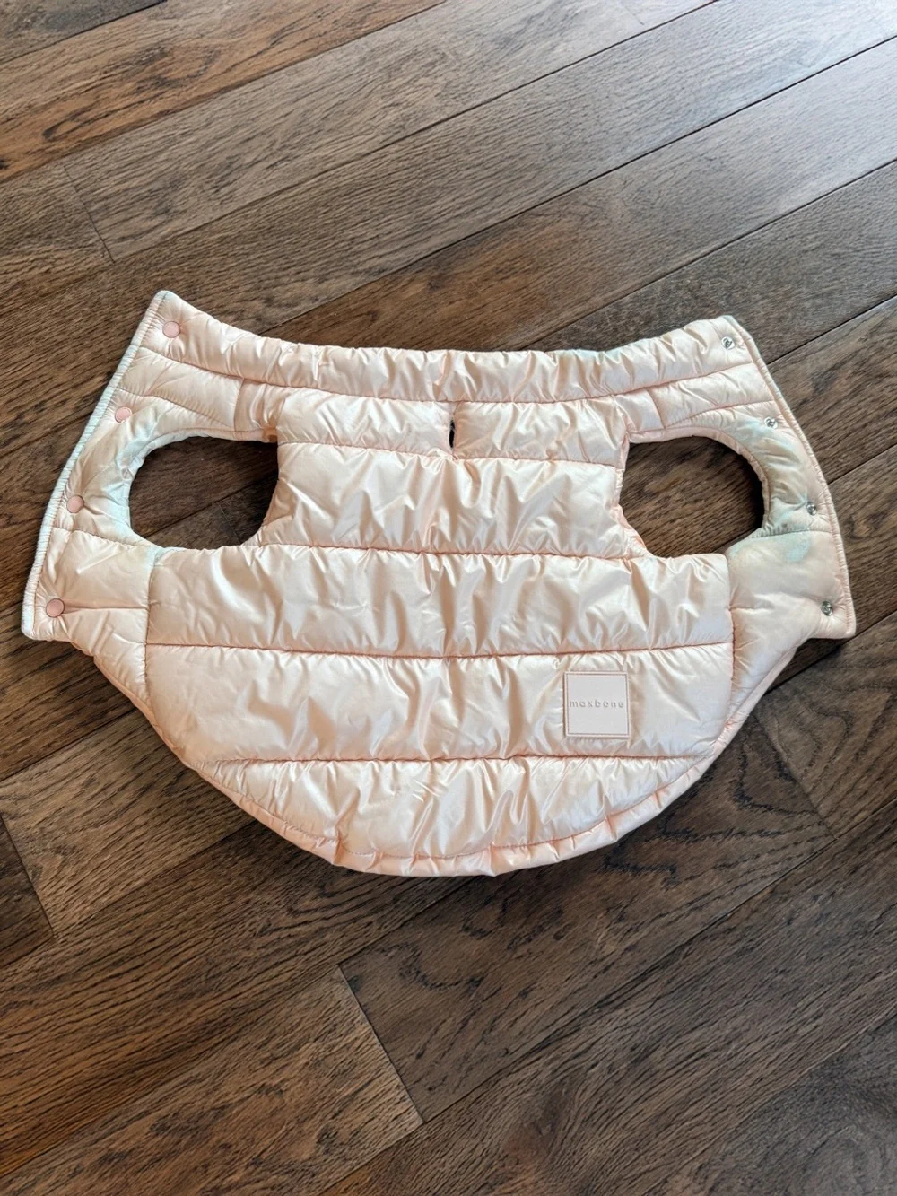 Maxbone Arabella Pink Metallic Dog Puffer Vest Size M